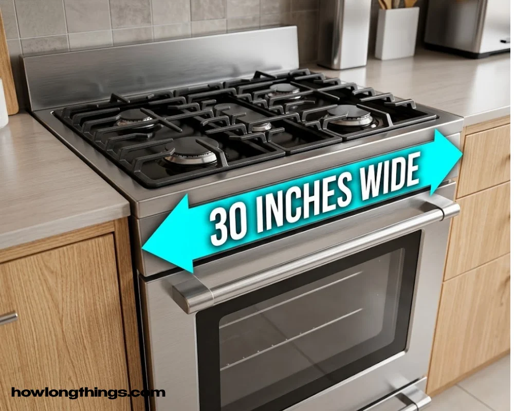 Kitchen range width 30 inches long