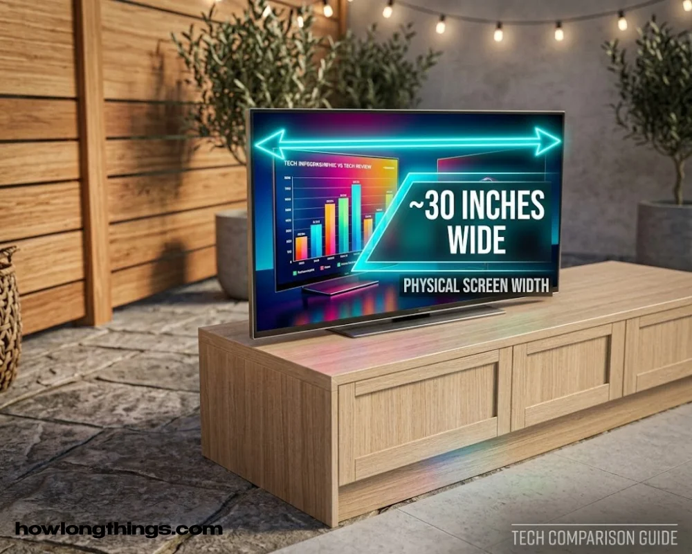 32-inch class TV 30 inches long
