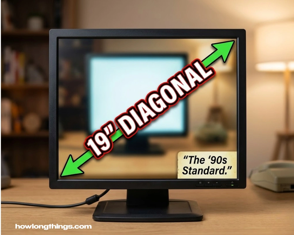 19-inch long computer monitor