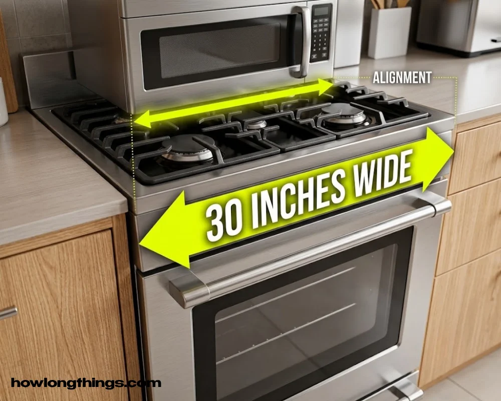Over-range microwave 30 inches long