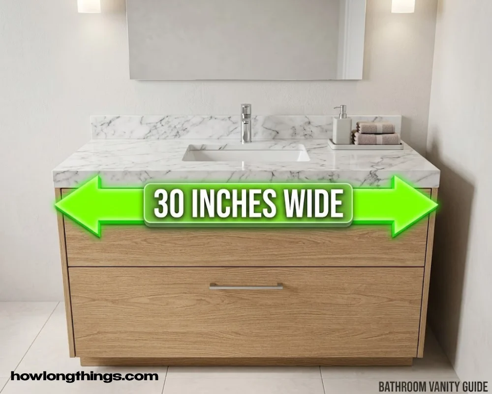 Bathroom vanity width 30 inches long