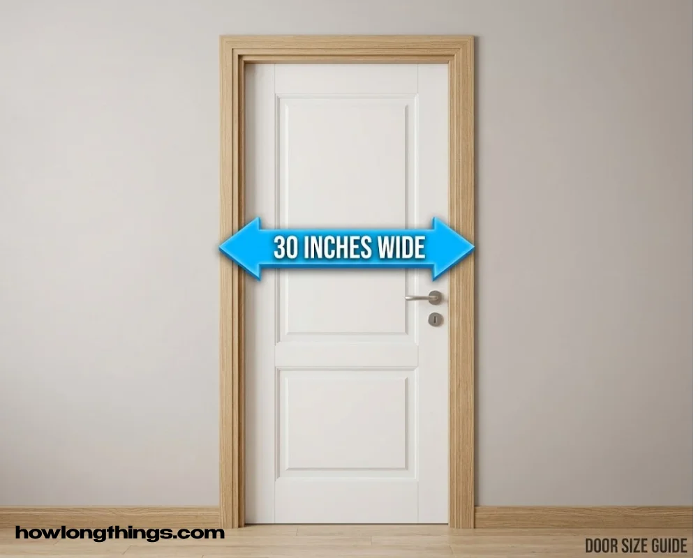 Interior door width 30 inches long