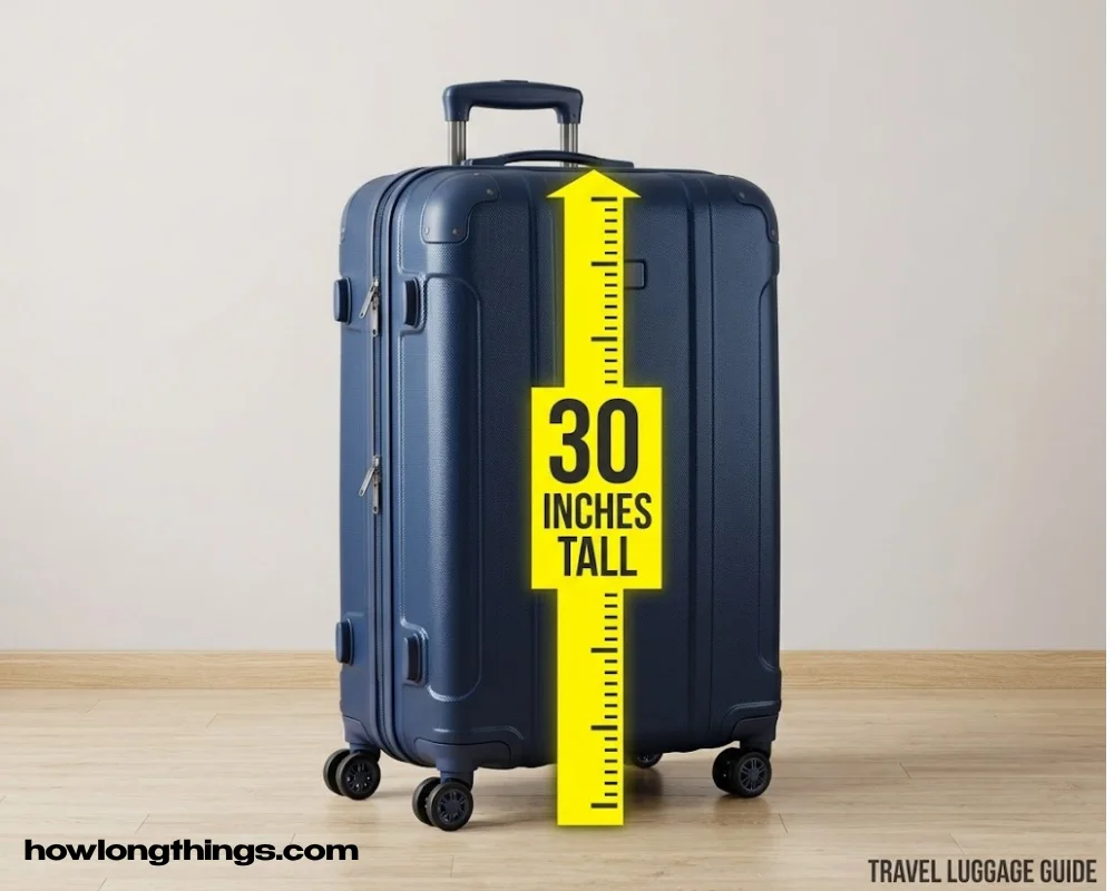 Check-in suitcase height 30 inches long