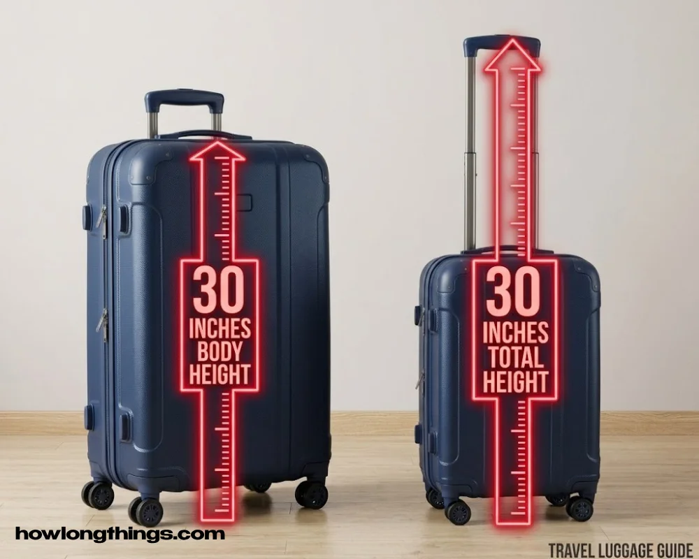 Carry-on height limit 30 inches long
