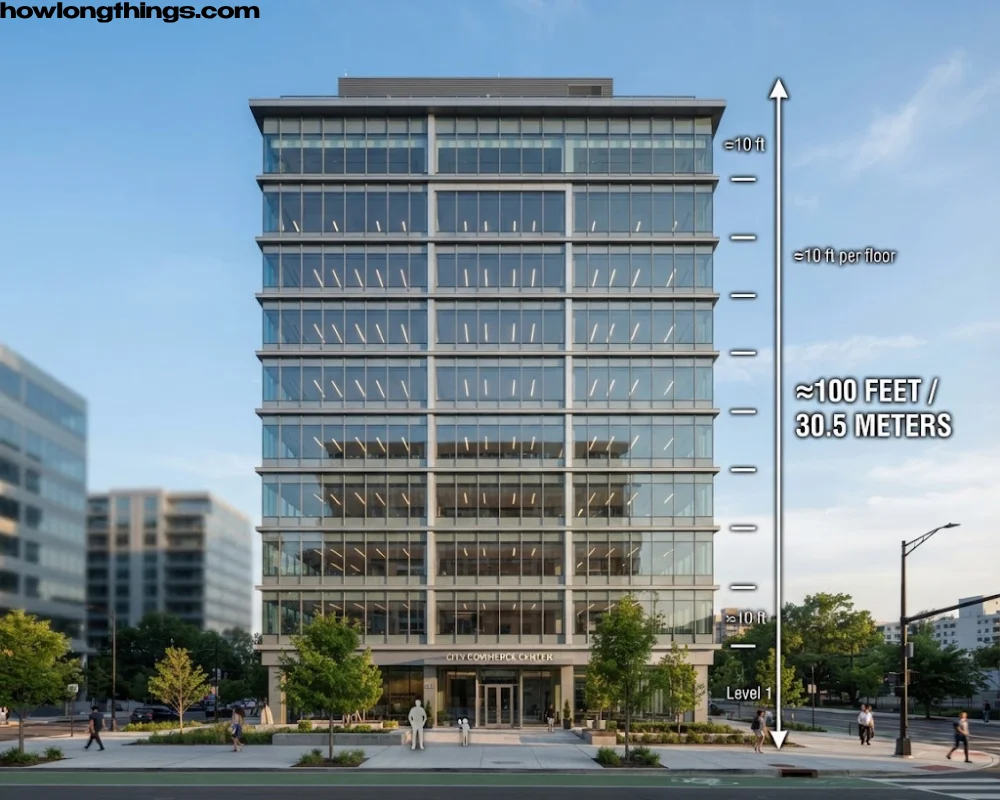 A 10-Story Building of 100 feet long