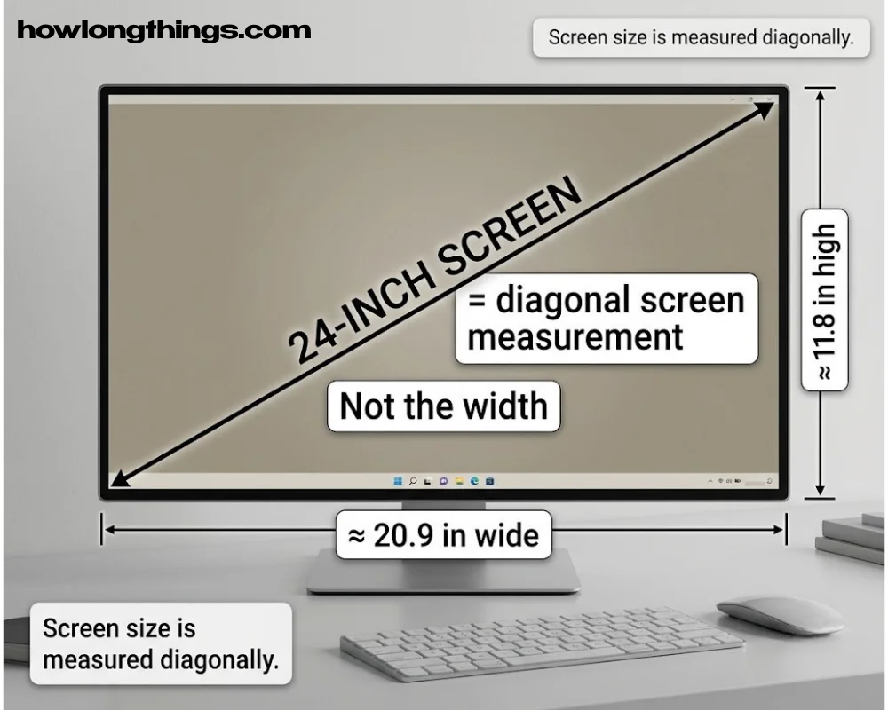 A 24-Inch Computer Monitor 24 inches long