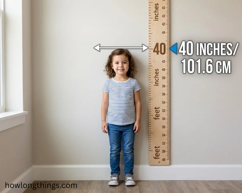 A 3-to-4-Year-Old Child of 40 inches long in height