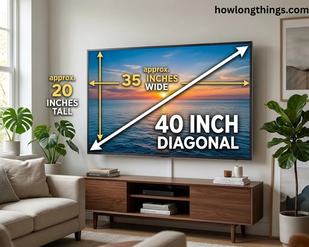 A 40-Inches long Flat-Screen TV