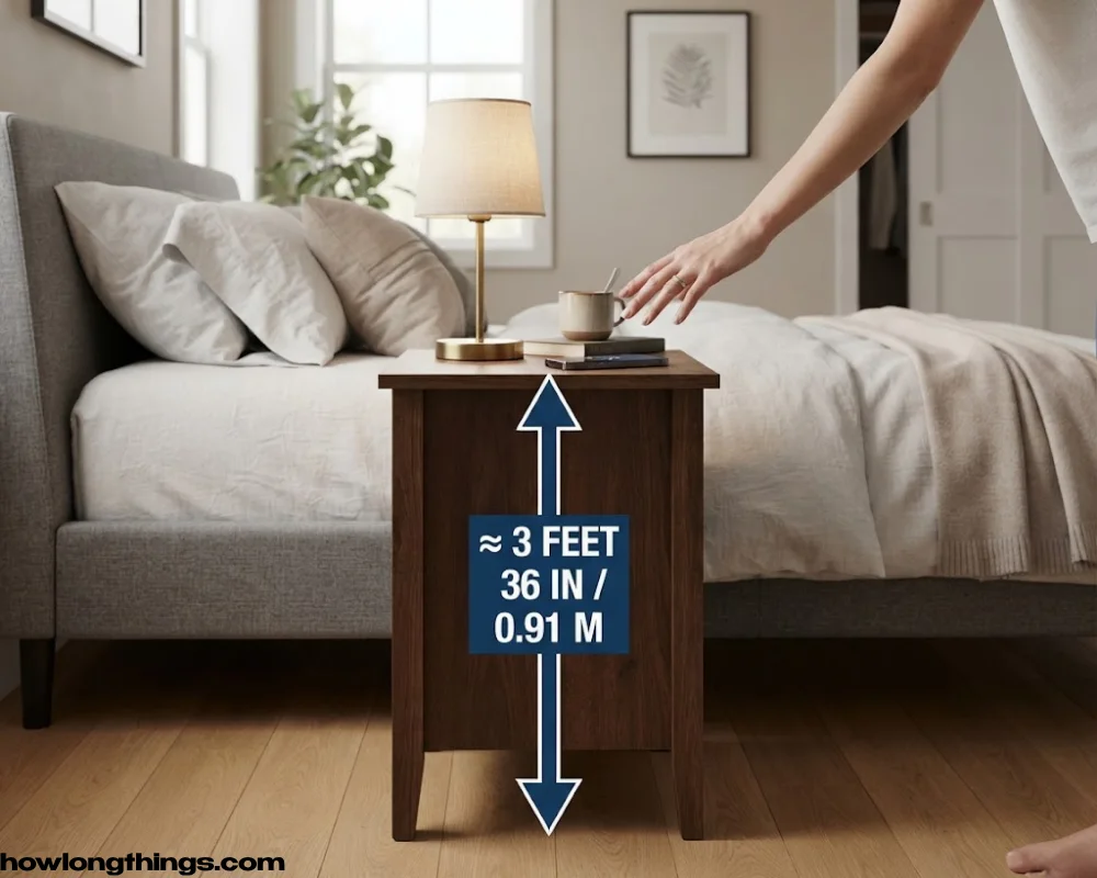 A Bedside Table of 3 feet long
