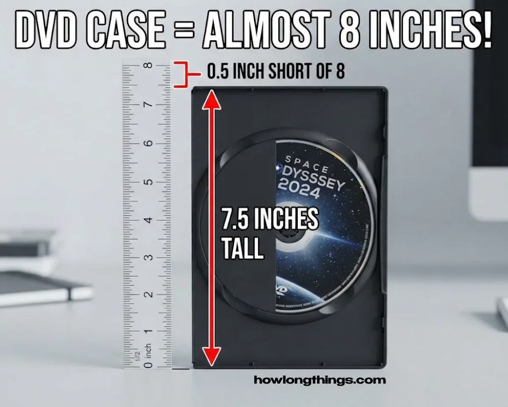A DVD case of 8 inches