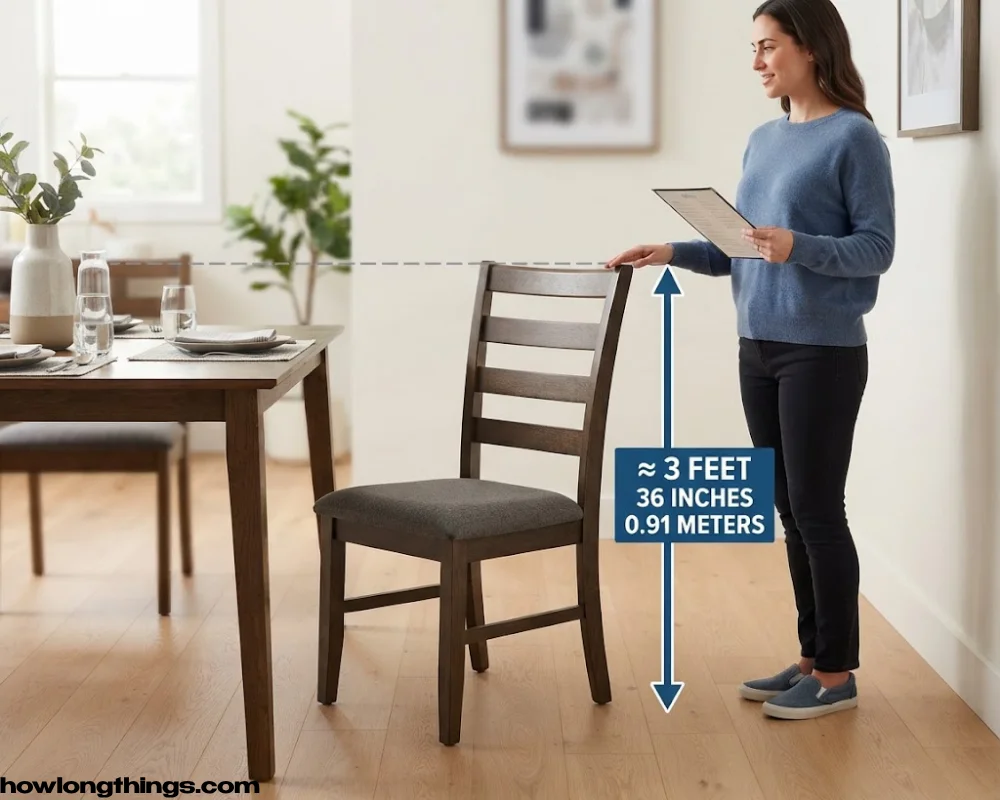 A Dining Chair of 3 feet long