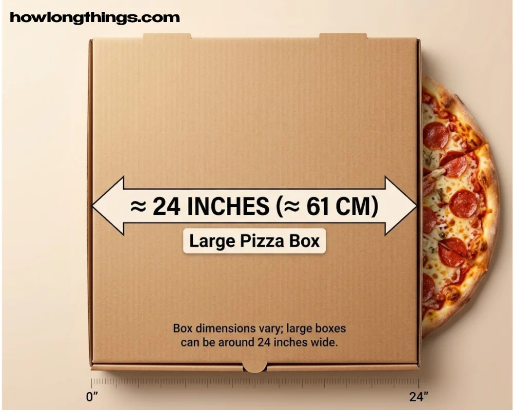 A Large or Extra-Large Pizza Box 24 inches long