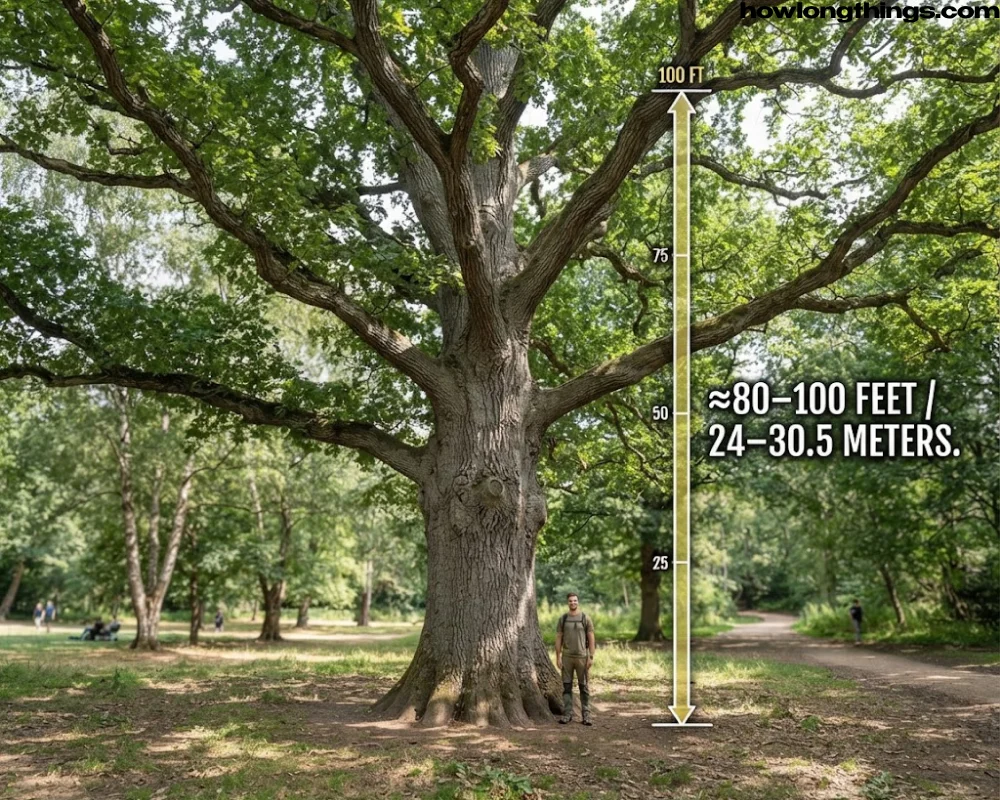 A Mature Oak Tree of 100 feet long reference
