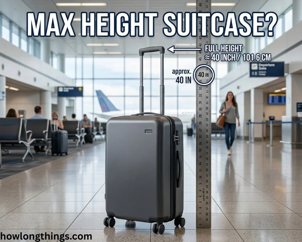 A Rolling Carry-On Suitcase of 40 inches long