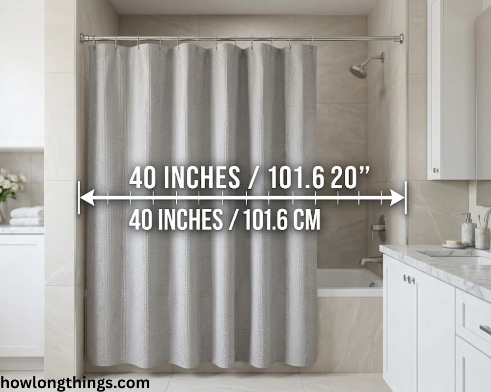 A Shower Curtain of 40 inches long