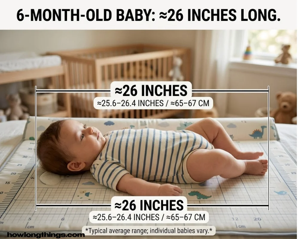 A 26 inches long Six-Month-Old Baby's 26 inches long Length