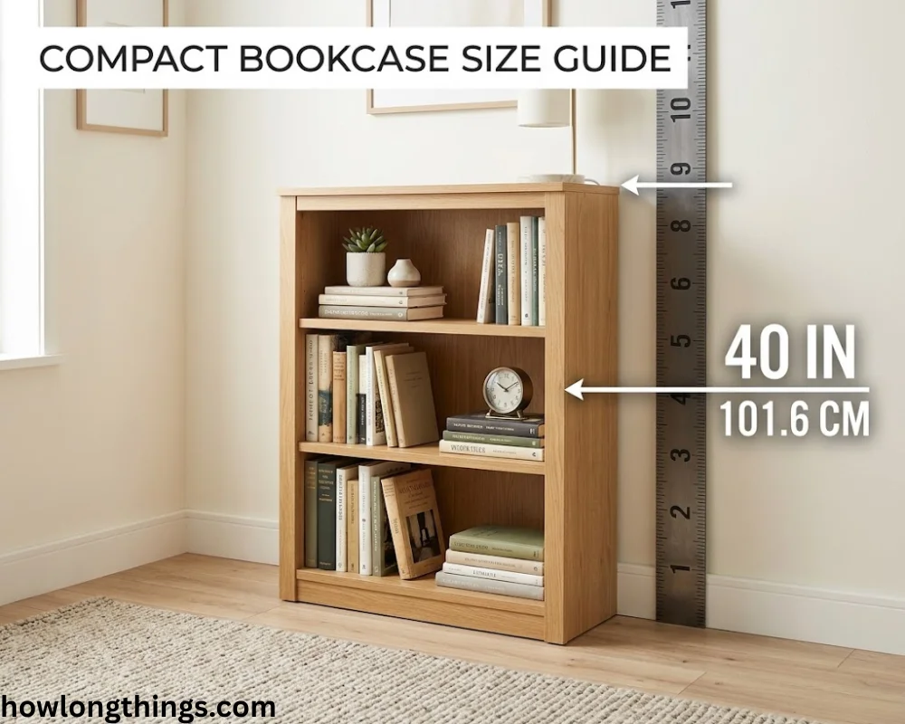 A Small Bookcase or Shelf Unit of 40 inches long
