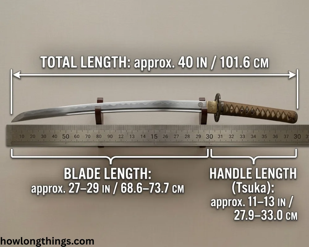 A Standard Katana of 40 inches long
