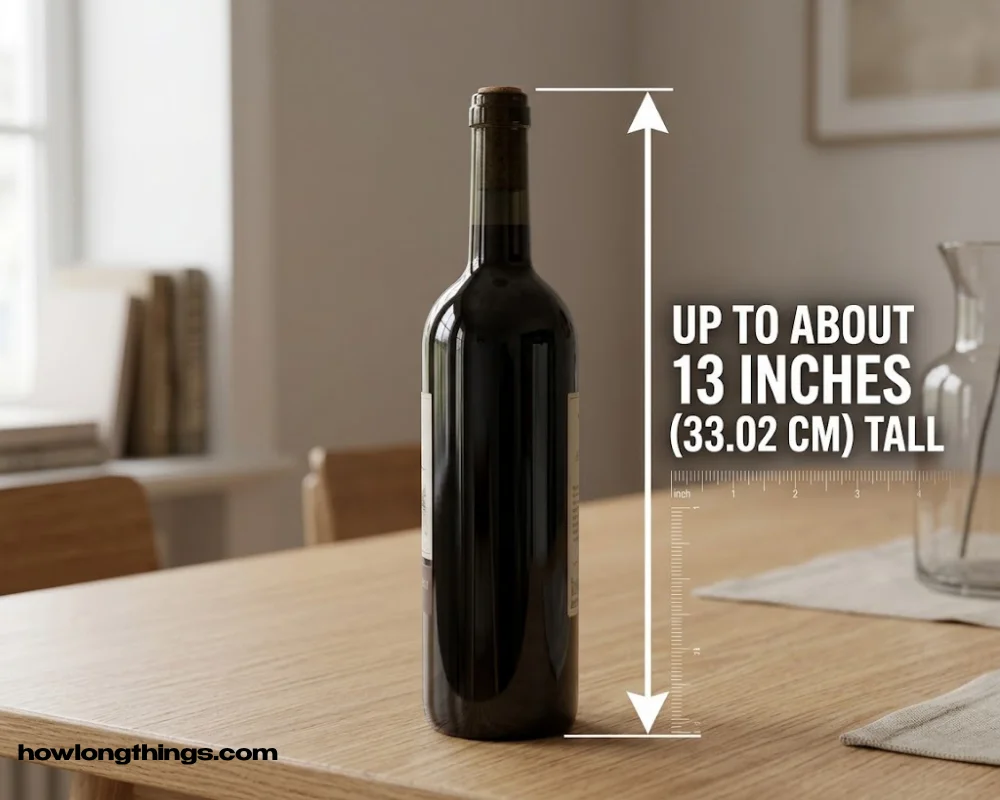 A Standard Wine Bottle of 13 inches long