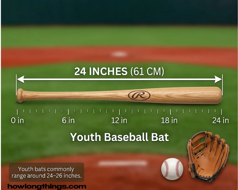 A Youth Baseball Bat 24 inches long