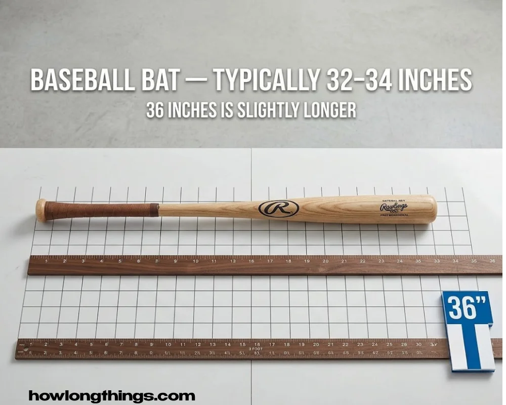 A baseball bat how long is 36 inches