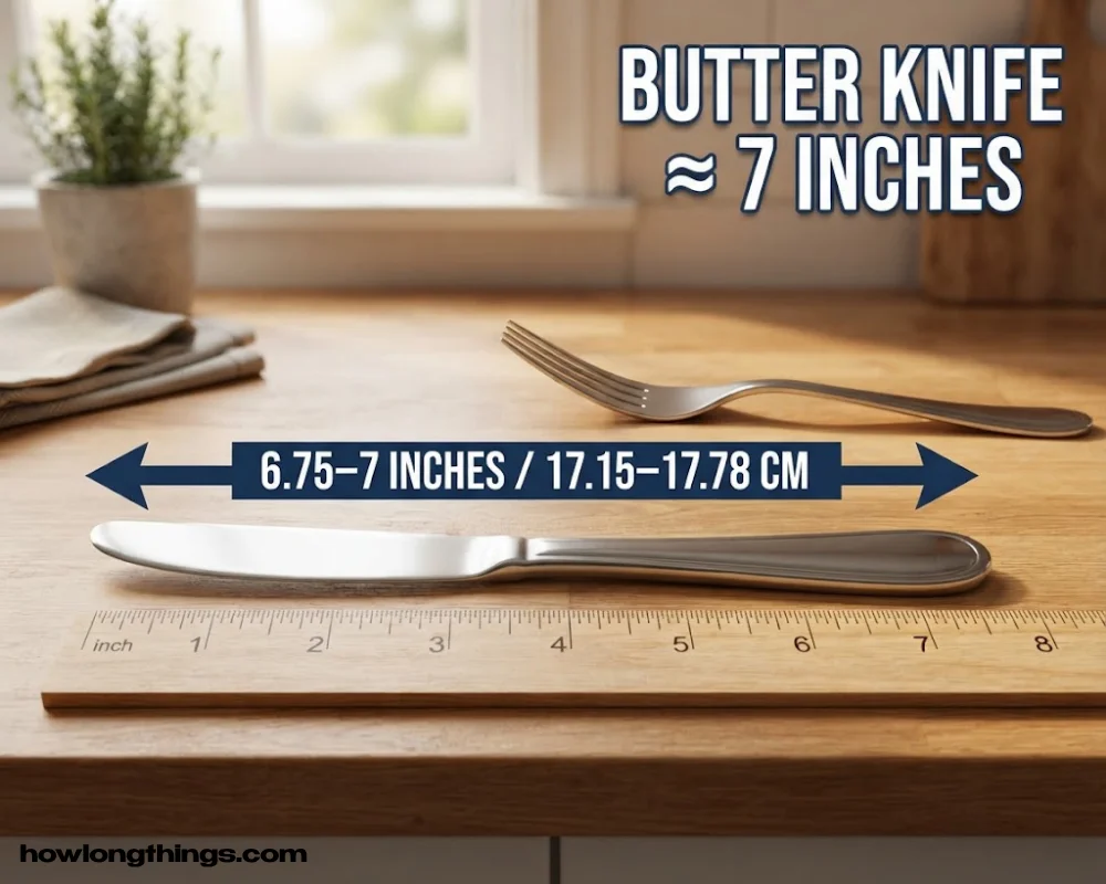 A butter knife that how long is 7 inches