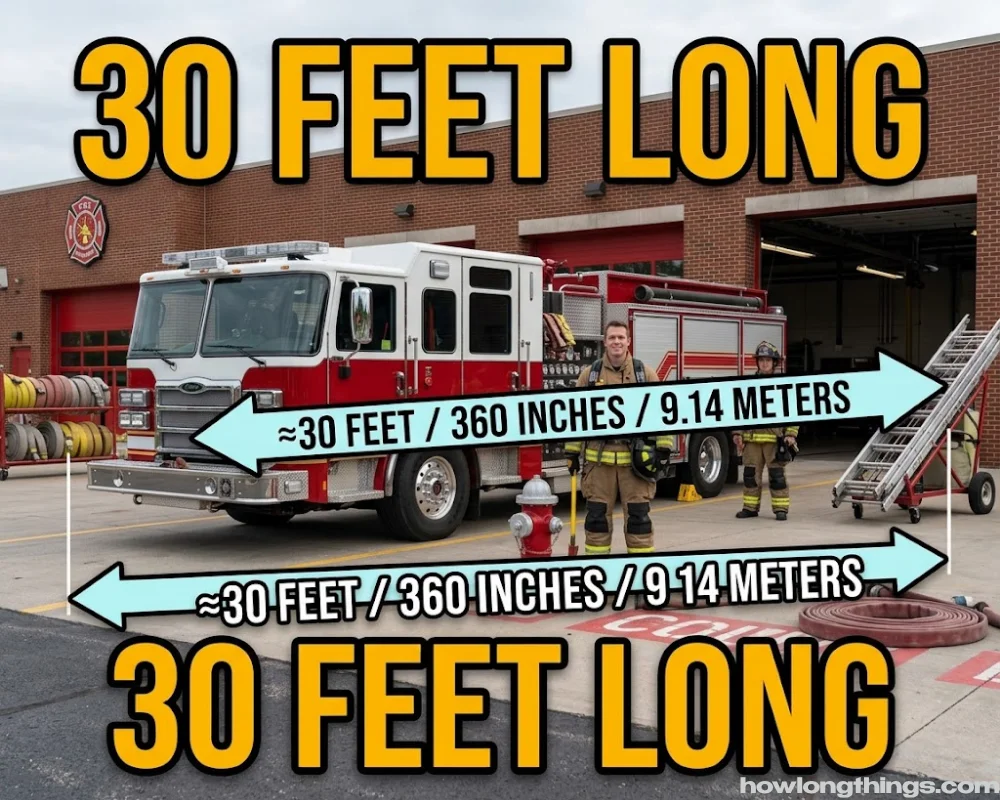 A 30 feet long fire truck