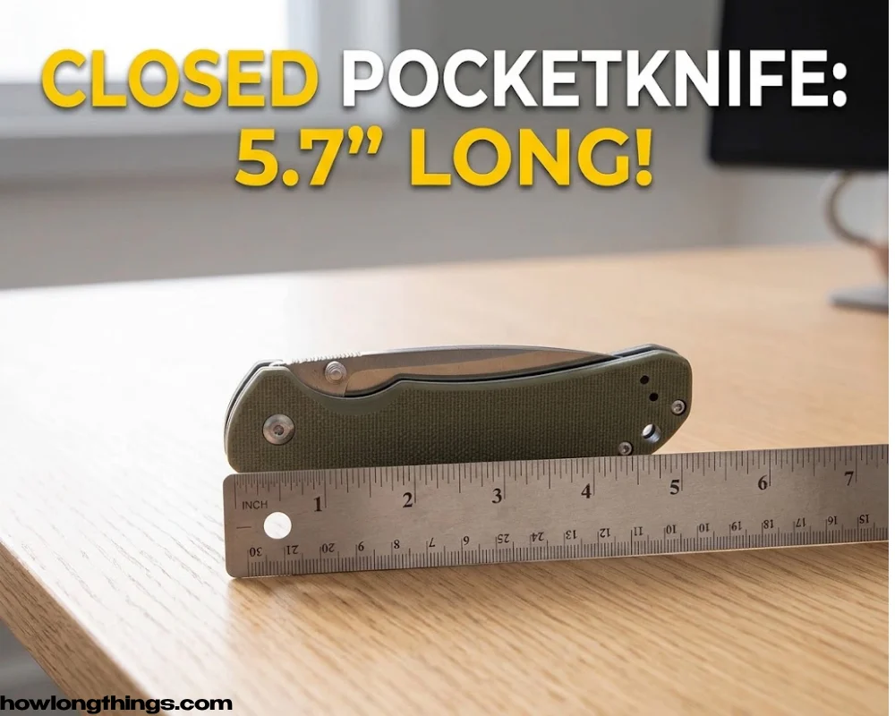 A 5.7 inches long folding pocketknife