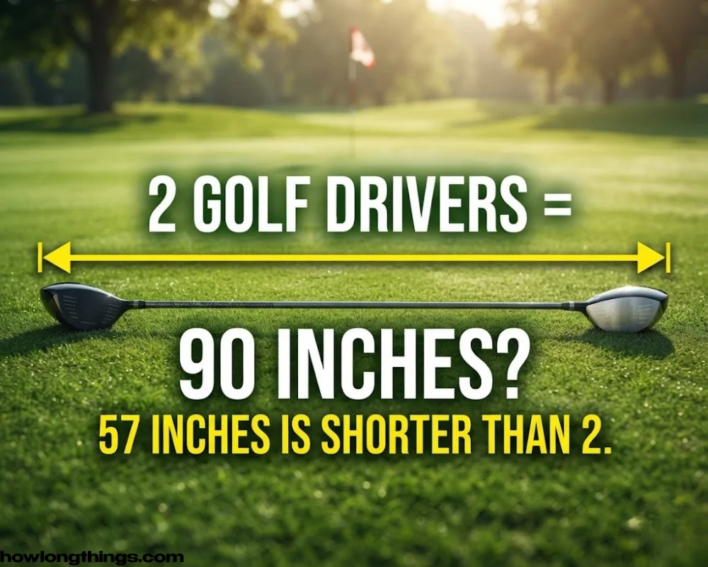 A 57 inches long golf driver, doubled