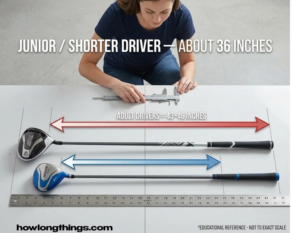 A golf driver how long is 36 inches