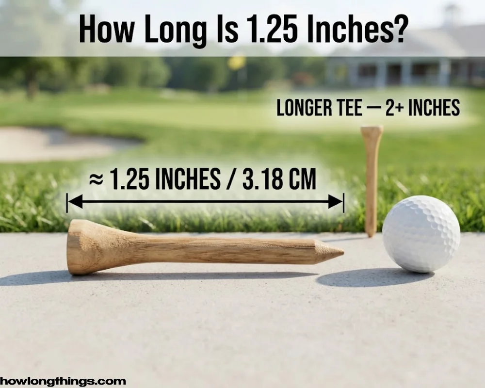 A 1.25 inches golf tee