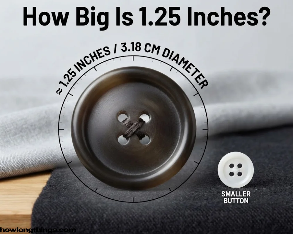 A 1.25 inches large button