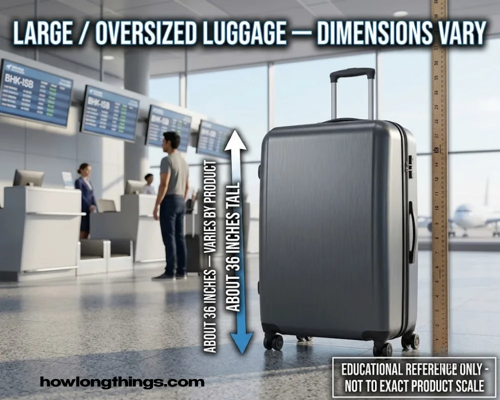 A large suitcase how long is 36 inches