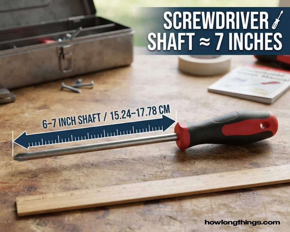 A medium Phillips-head screwdriver that how long is 7 inches