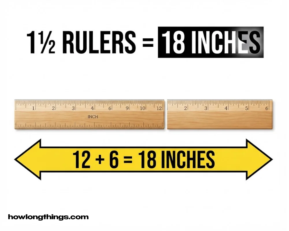 how long is 18 inches a ruler and a half 