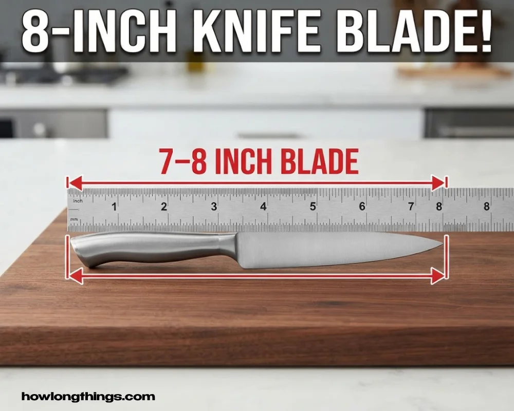 A small chef's knife blade of 8 inches