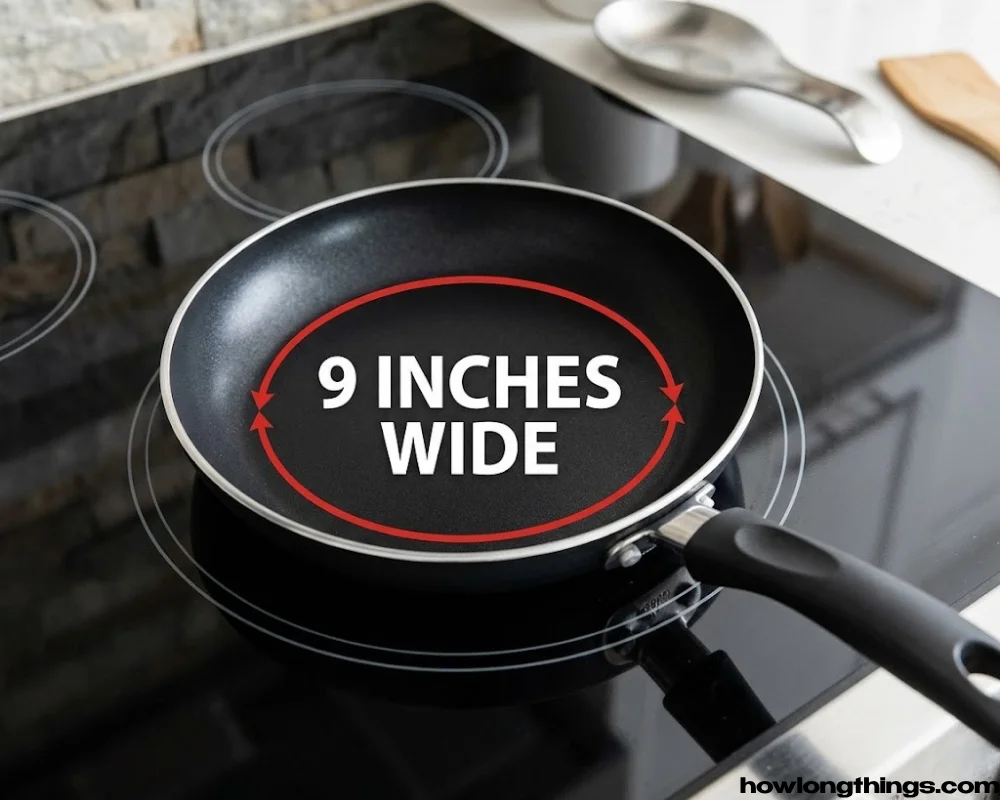 9 Inches Long A small skillet