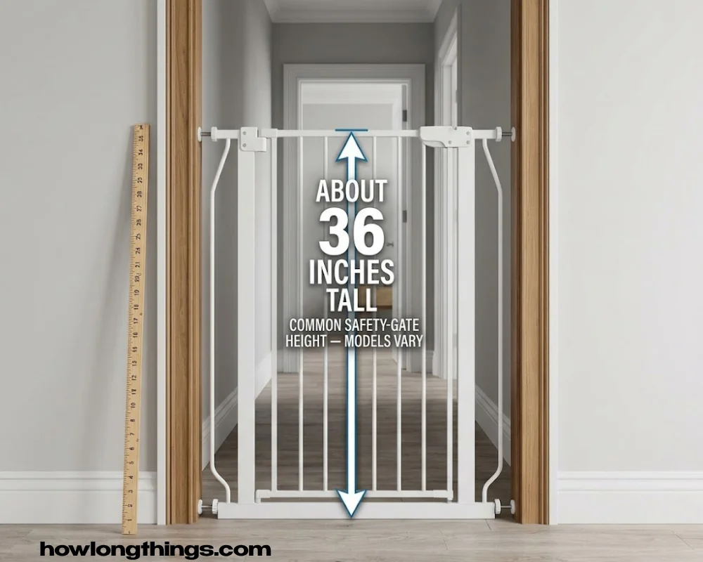 A standard baby gate how long is 36 inches
