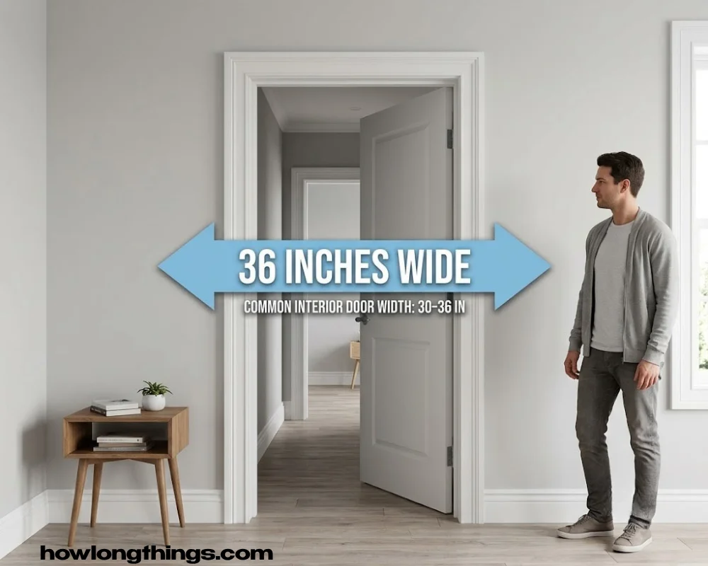 A standard interior door width how long is 36 inches