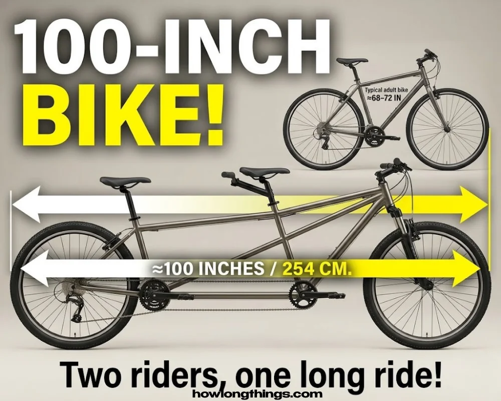 100 inches long tandem bicycle