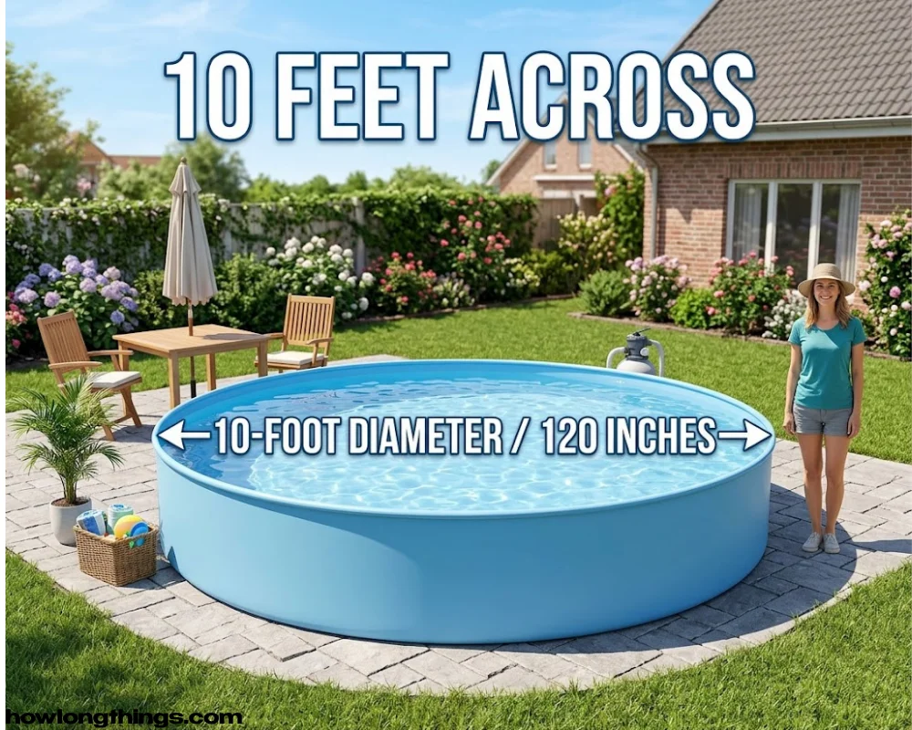 Above-ground pool of 10 feet long