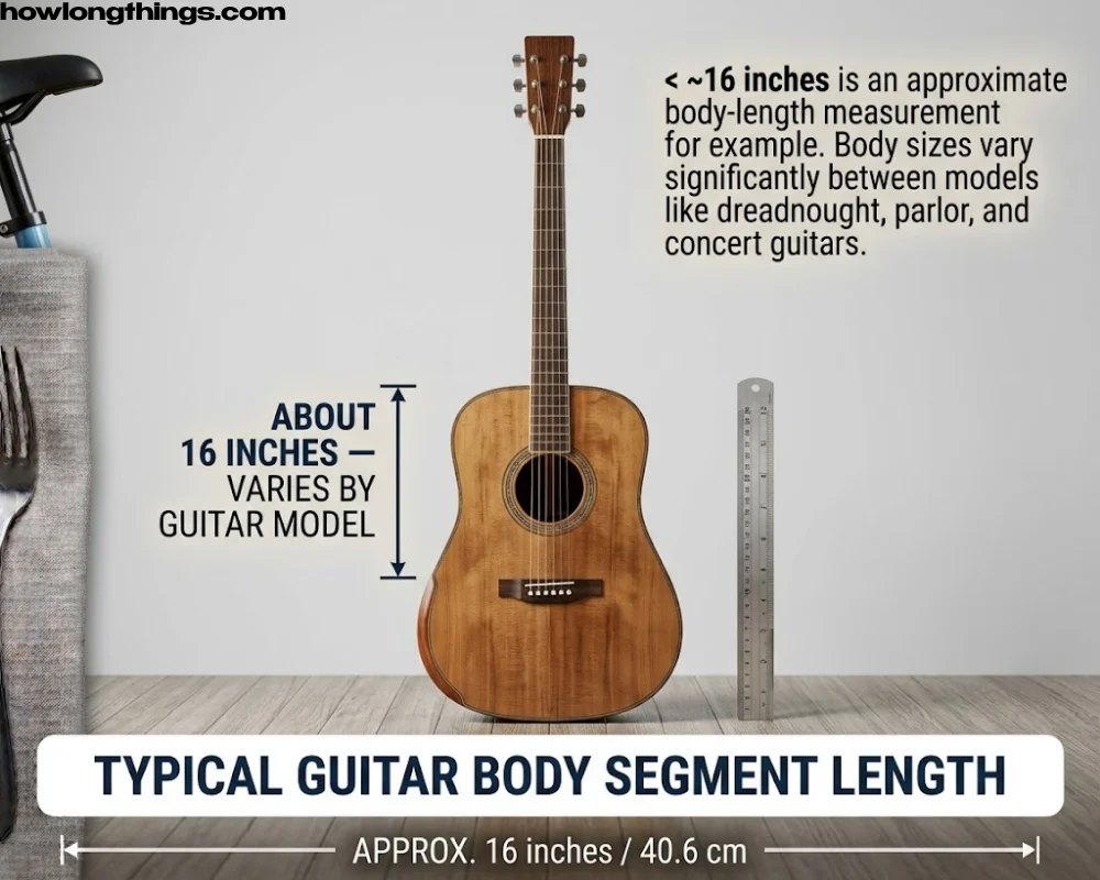16 inches long Acoustic Guitar Body