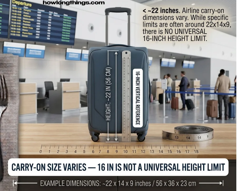  Airline Carry-On Height Limit that how long is 16 inches 