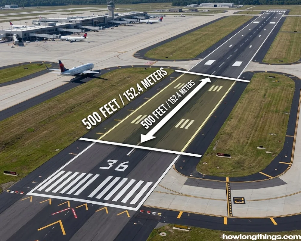 Airport Runway Segment of 500 feet