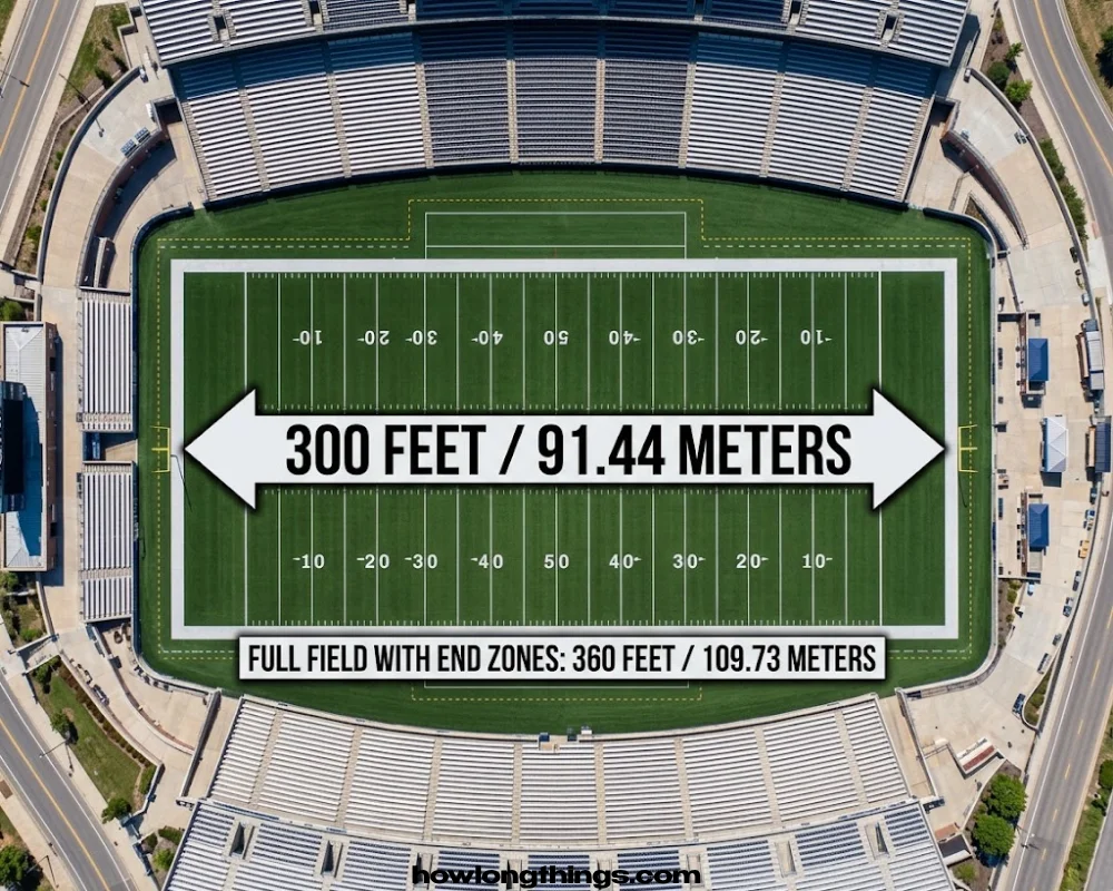 300 feet long American Football Field