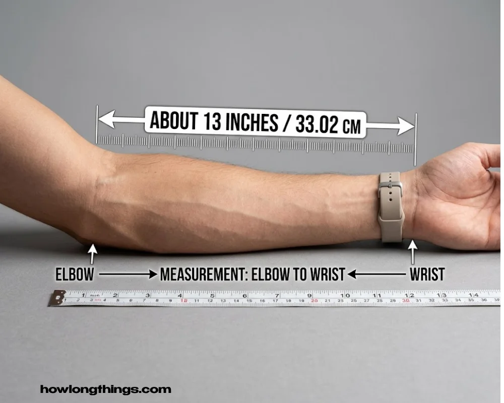 An Adult Forearm that how long is 13 inches