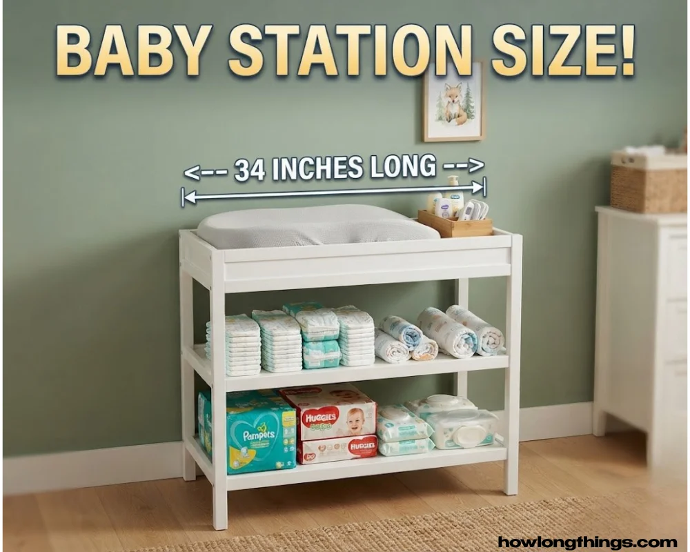 34 inches long Baby changing table