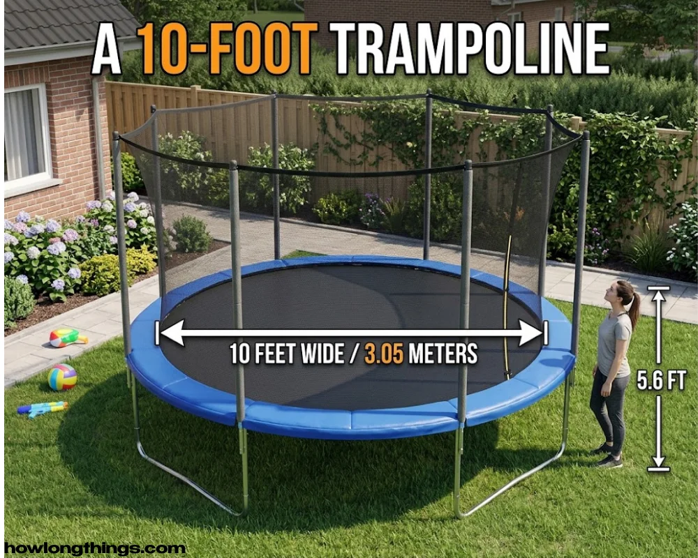 Backyard trampoline of 10 feet