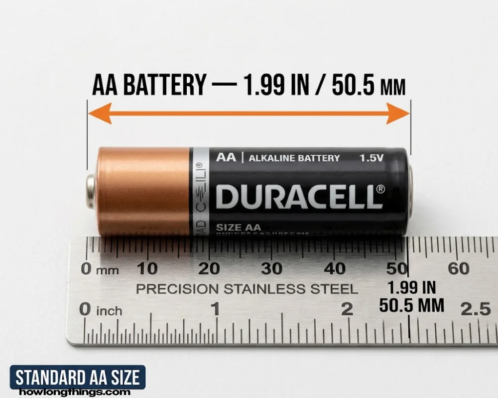 AA Battery of 2.4 inches long