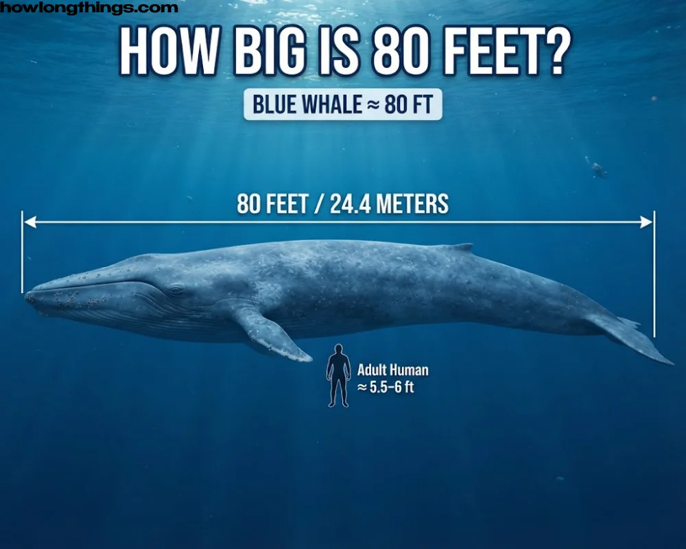 Blue Whale 80 feet reference